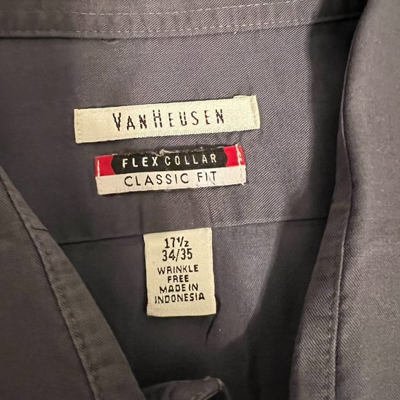 VanHeusen Long Sleeve Button Up Grey Men - Picture 3 of 3